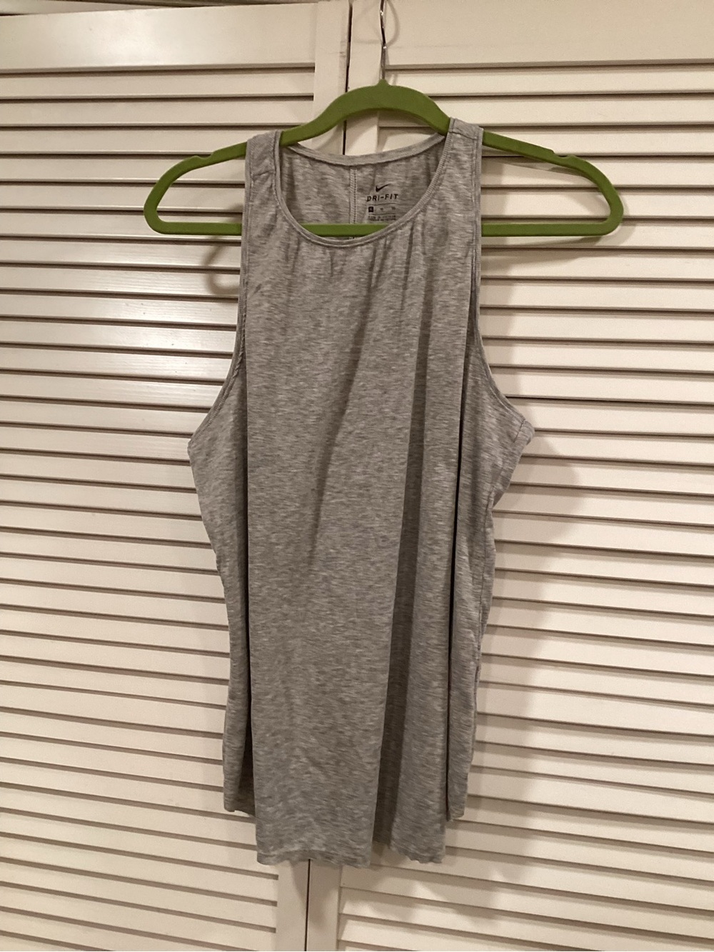 Nike Heathered Light Gray Dri-FIT Tank